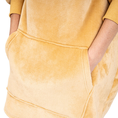 4Home Beige mikroplüss gyapjú hatású takarópulóver, L méret