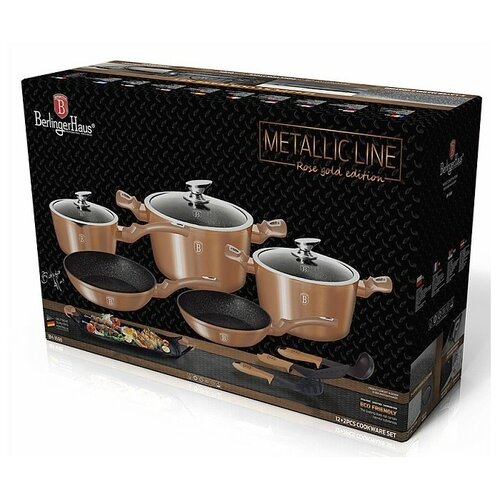 Set veselă 12 piese Berlinger Haus RosegoldMetallic Line