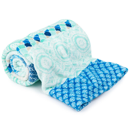 4Home Soft Dreams Circles pléd, türkiz, 150 x 200 cm