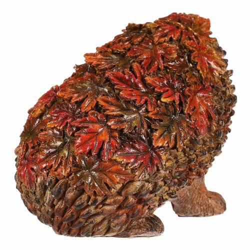 Őszi dekoráció Sündisznó levelekkel, 22 x 13 x 15cm, polirezín