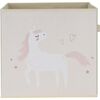 Dětský textilní box Unicorn dream bílá,32 x 32 x 30 cm