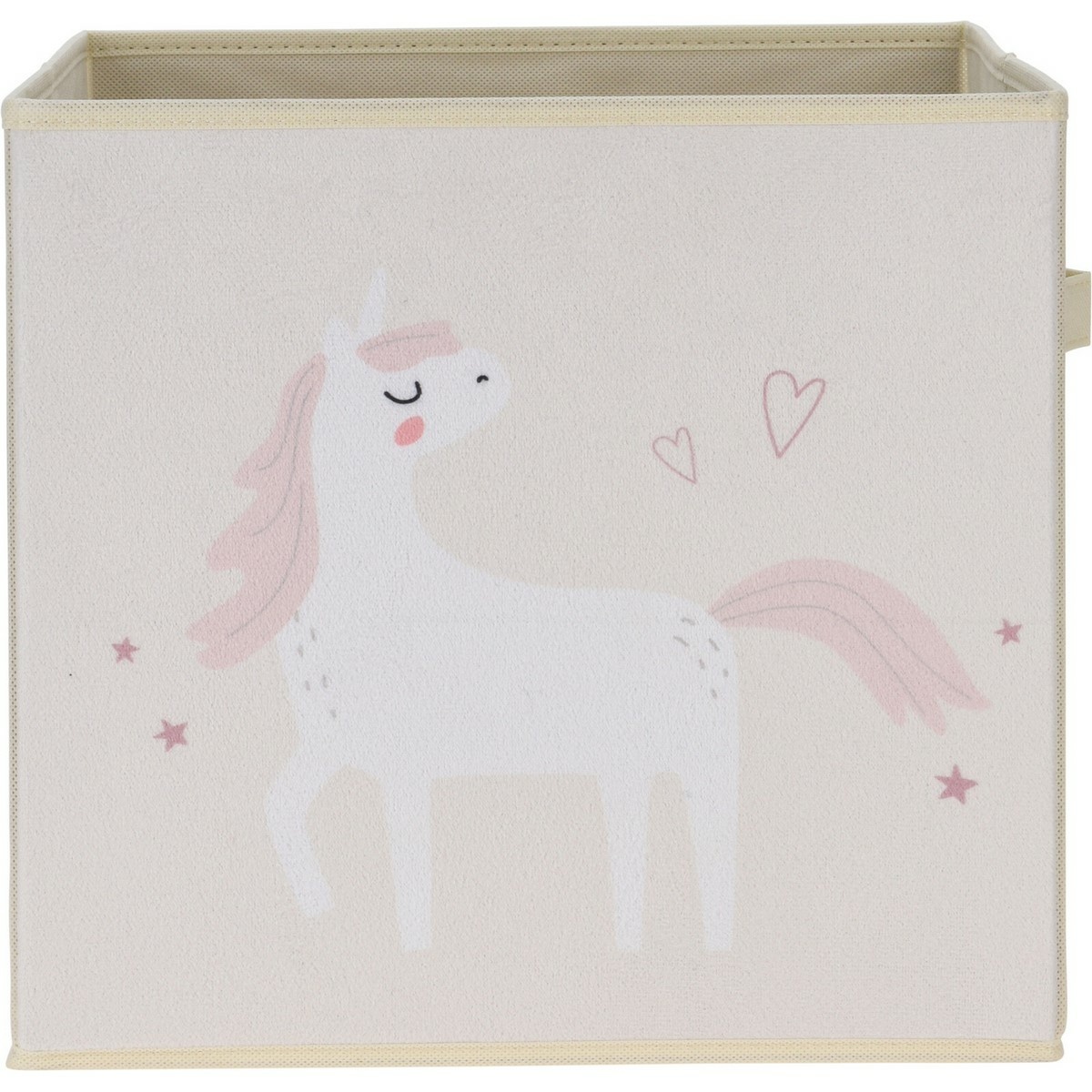 Levně Dětský textilní box Unicorn dream bílá, 32 x 32 x 30 cm