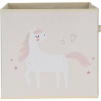 Pudełko tekstylne dla dzieci Unicorn dream biały, 32 x 32 x 30 cm