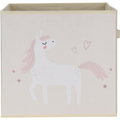 Cutie textilă pentru copii Unicorn dream alb,32 x 32 x 30 cm