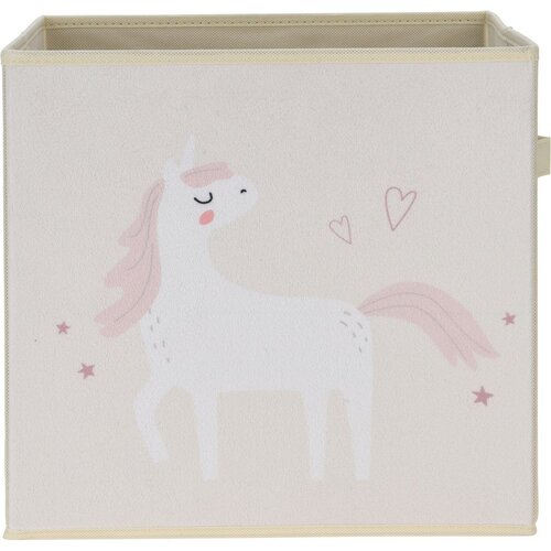 Cutie textilă pentru copii Unicorn dream alb,32 x 32 x 30 cm