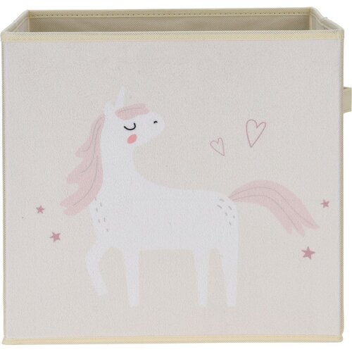 Dětský textilní box Unicorn dream bílá,32 x 32 x 30 cm