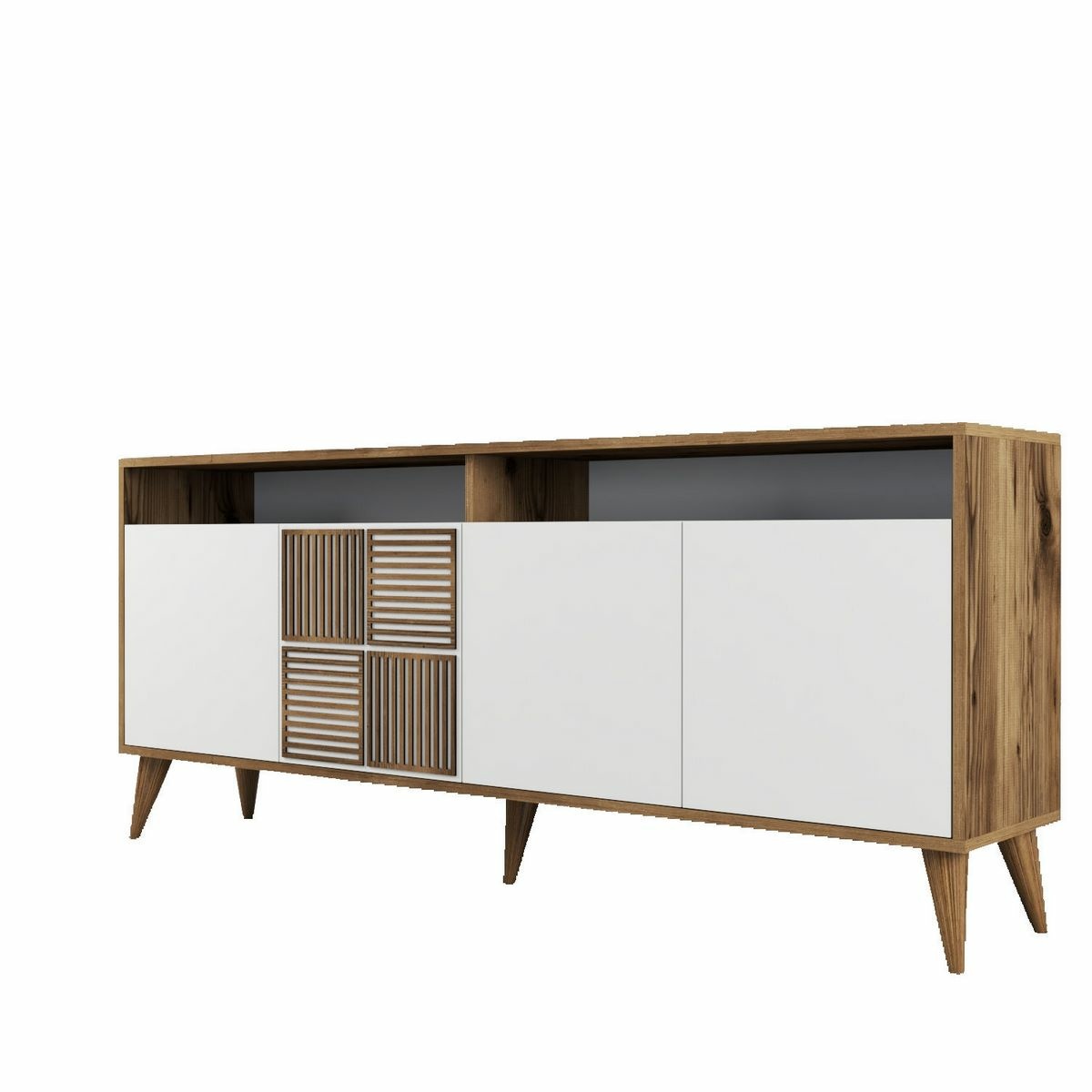 Milan 2 Walnut and White szekrény