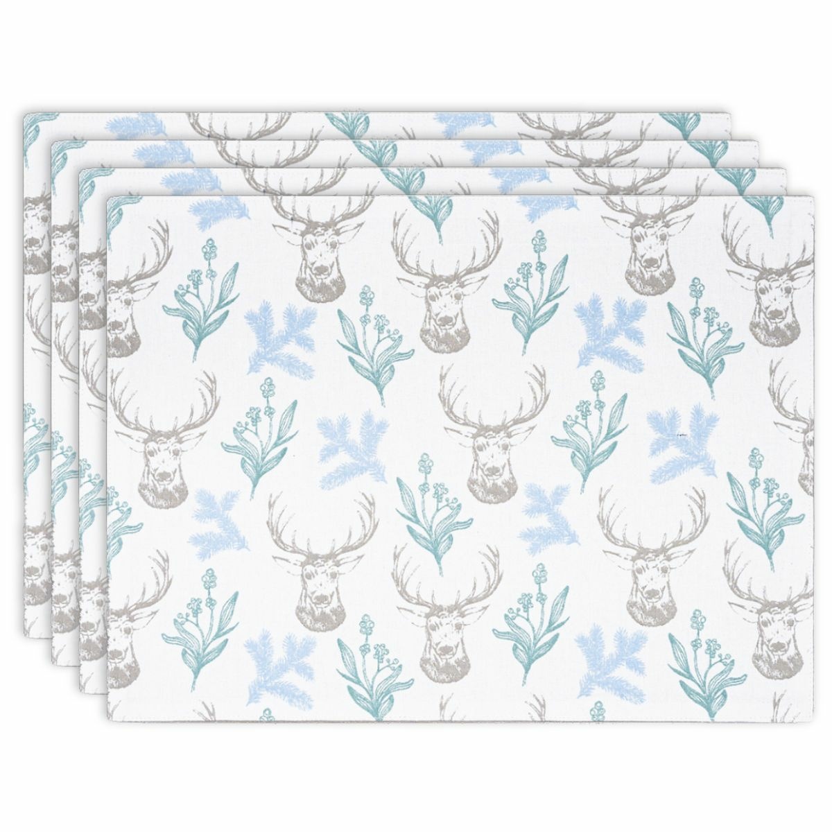 Korzystny zestaw świątecznych podkładek Jelen, 33 x 45 cm, 4 sztuki