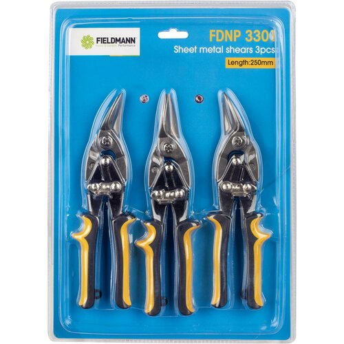 Fieldmann FDNP 3301 foarfece pentru tablă, 3 buc.