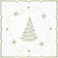 Vánoční ubrus Stromek bílo-zelená, 35 x 35 cm