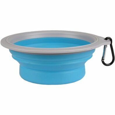 Flamingo Silikonska potovalna skodelica 625 ml,modra/siva
