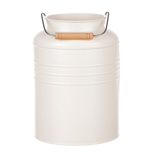 Metalowy wazon Pail kremowy, 13 x 18 x 26 cm