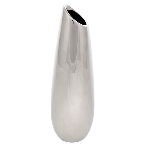 Silver kerámia váza, 12 x 36 x 12 cm