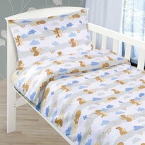 Lenjerie de pat din bumbac pentru pătuț Ursuleți,  90 x 135 cm, 45 x 60 cm