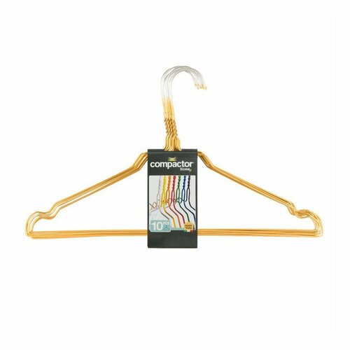 Compactor Set of 10 hangers, gold