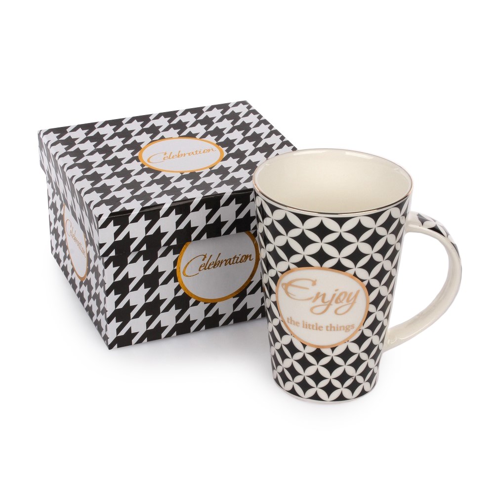 Porcelánový hrnček v darčekovej krabičke Enjoy, 400 ml