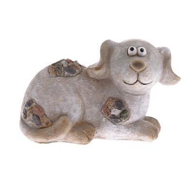 Gartendekoration Hund, 16,7 x 10,3 x 9,3 cm , Polyresin