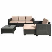 Set de mobilier de grădină Avenberg, 6 piese, dinratan Rovero