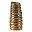 Keramická váza metalická zlatá, 30 cm