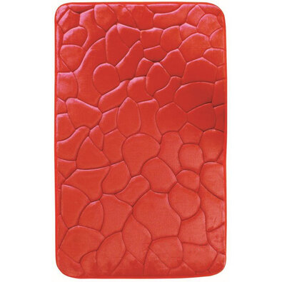 Badematte mit Memory-Schaum Steinen rot, 40 x 50 cm
