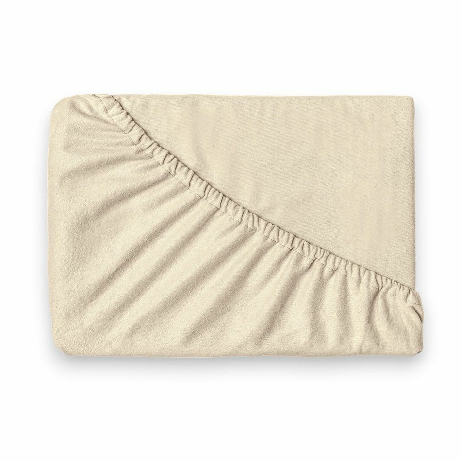 Kvalitex Flanel sztreccs lepedő világos bézs, 180x 200 cm, világosbézs, 180 x 200 cm