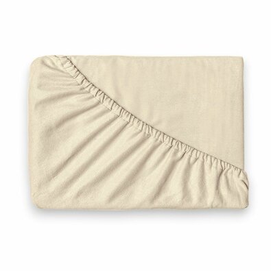 Kvalitex Фланелеве простирадло натяжнесвітло-бежеве, 180 x 200 см