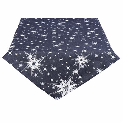 Vánoční ubrus Hvězdy šedá, 85 x 85 cm