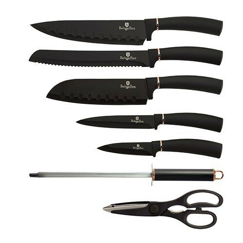 Berlinger Haus Set nožev v stojalu Black RoseCollection, 8 kosov