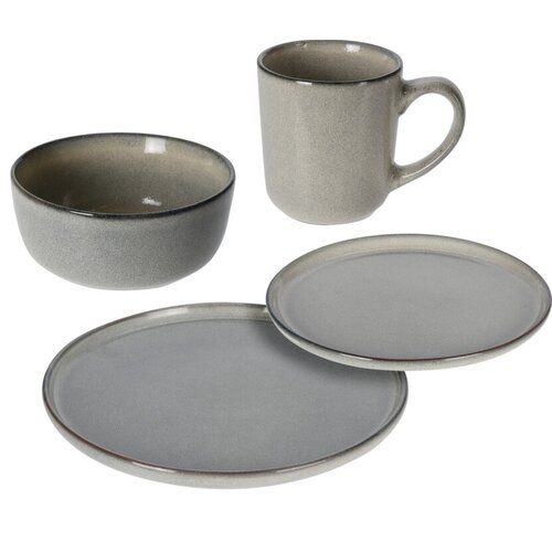 16-delna keramická jedálenská súprava Jersey,béžová