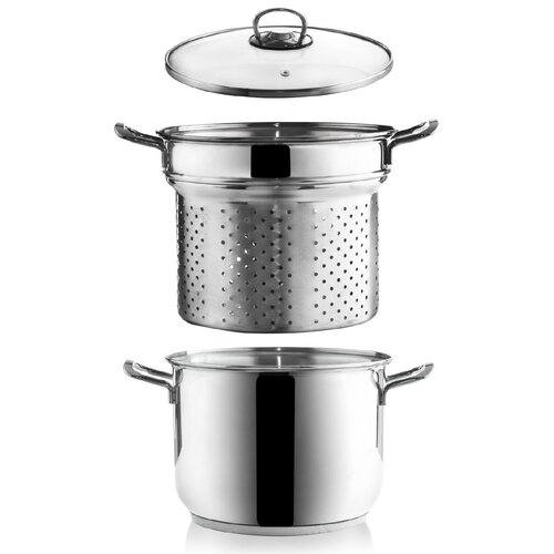 Orion 3-teiliger Nudeltopf aus Edelstahl Anett 6 l