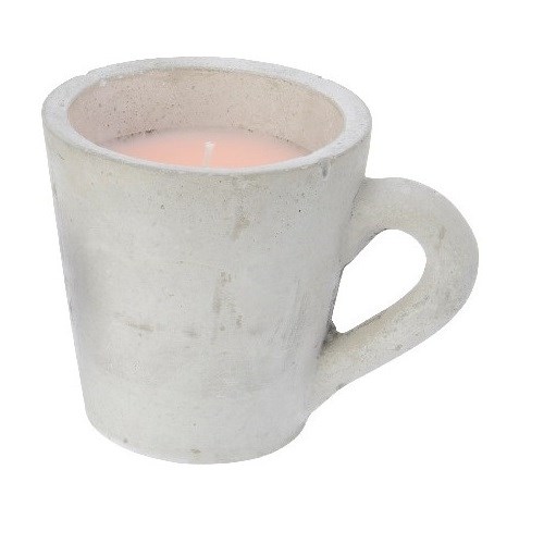 Dekoratívna sviečka Mug ružová, 10,5 cm