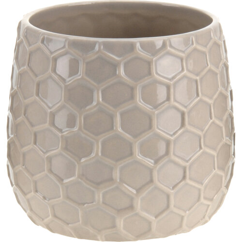Ghiveci de flori Honey, din ceramică, bej
