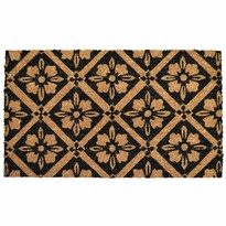 Кокосовий килимок для дверей Квіти, 40 x 60 см