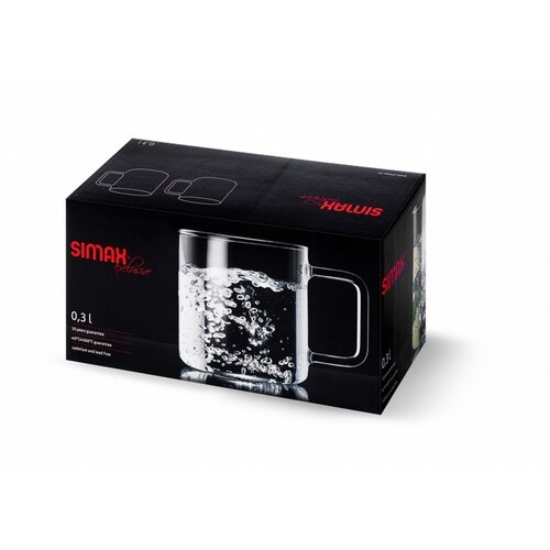 Cană de sticlă Simax 2692/2 From 0,3 l, 2 buc