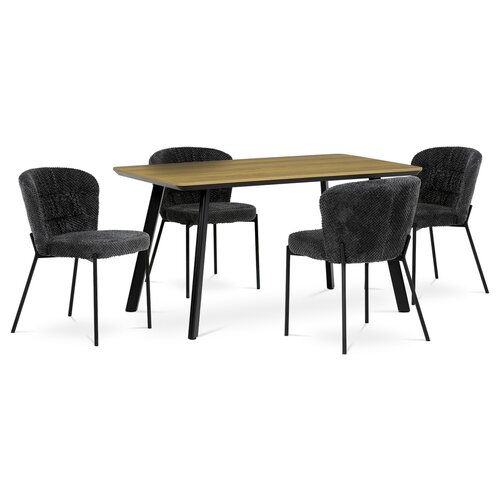 Étkezőszék garnitúra Bouclé CT-W1077 GREY2, 4 db