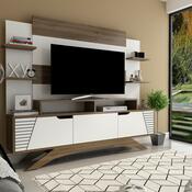 Ansamblu mobilier TV Deparo Walnut and White