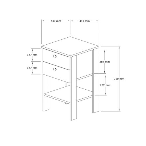 Noční stolek Ruzisa White