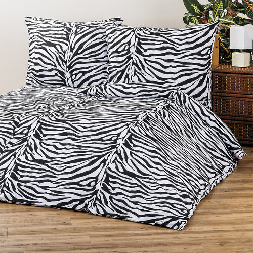 4Home bavlněné povlečení Zebra, 220 x 200 cm, 2 ks 70 x 90 cm