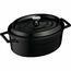 LAVA Metal Öntöttvas ovális fazék, fekete, 7 l,átmérő 31 cm
