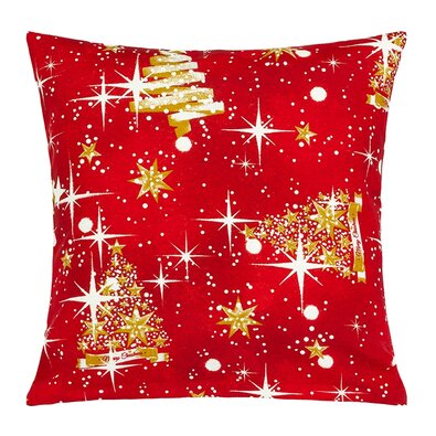 Față de pernă Bellatex Pom de Crăciun roșu, auriu,45 x 45 cm