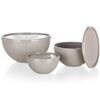 Banquet Kunststoffschalen-Set mit Deckel Culinaria, 0,2 / 0,5 / 1,2 l, Grau