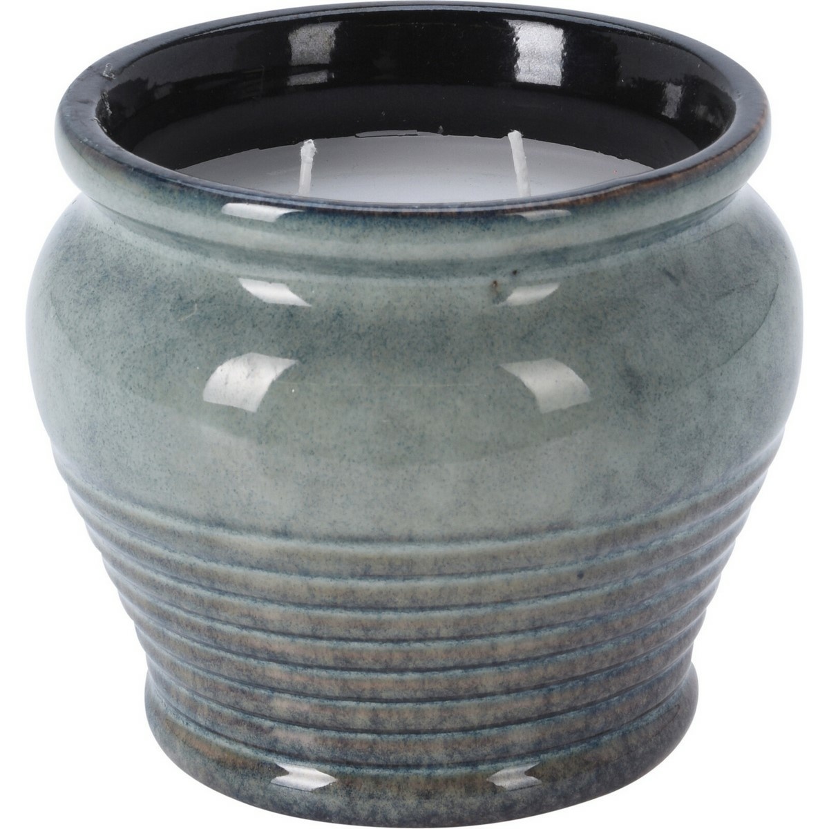 Repelentná sviečka Citronela, 12,3 x 10,5 x 12,3 cm, keramika modrá