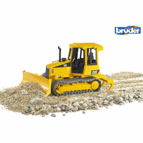 Buldozer CAT Bruder 02443, cu șenile și lamă, 1:16