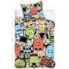 Dziecięca pościel bawełniana Disco Potwory, 140 x 200 cm, 70 x 80 cm