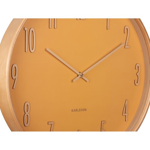 Karlsson 5996YE design ceas de perete galben, diametru 40 cm