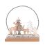 Decorație de Crăciun din lemn cu lumină LED Deerforest, 16 x 16 x 6 cm