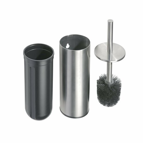 SAPHO XS300 X-Steel straniščna krtača črna,stenska/stojna, brušeno nerjavno jeklo