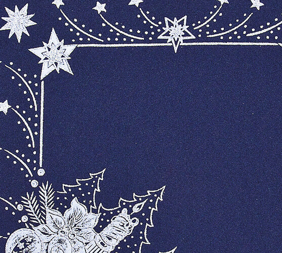 Vánoční ubrus s potiskem, modrá, 85 x 85 cm