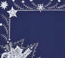 Vánoční ubrus s potiskem, modrá, 35 x 35 cm