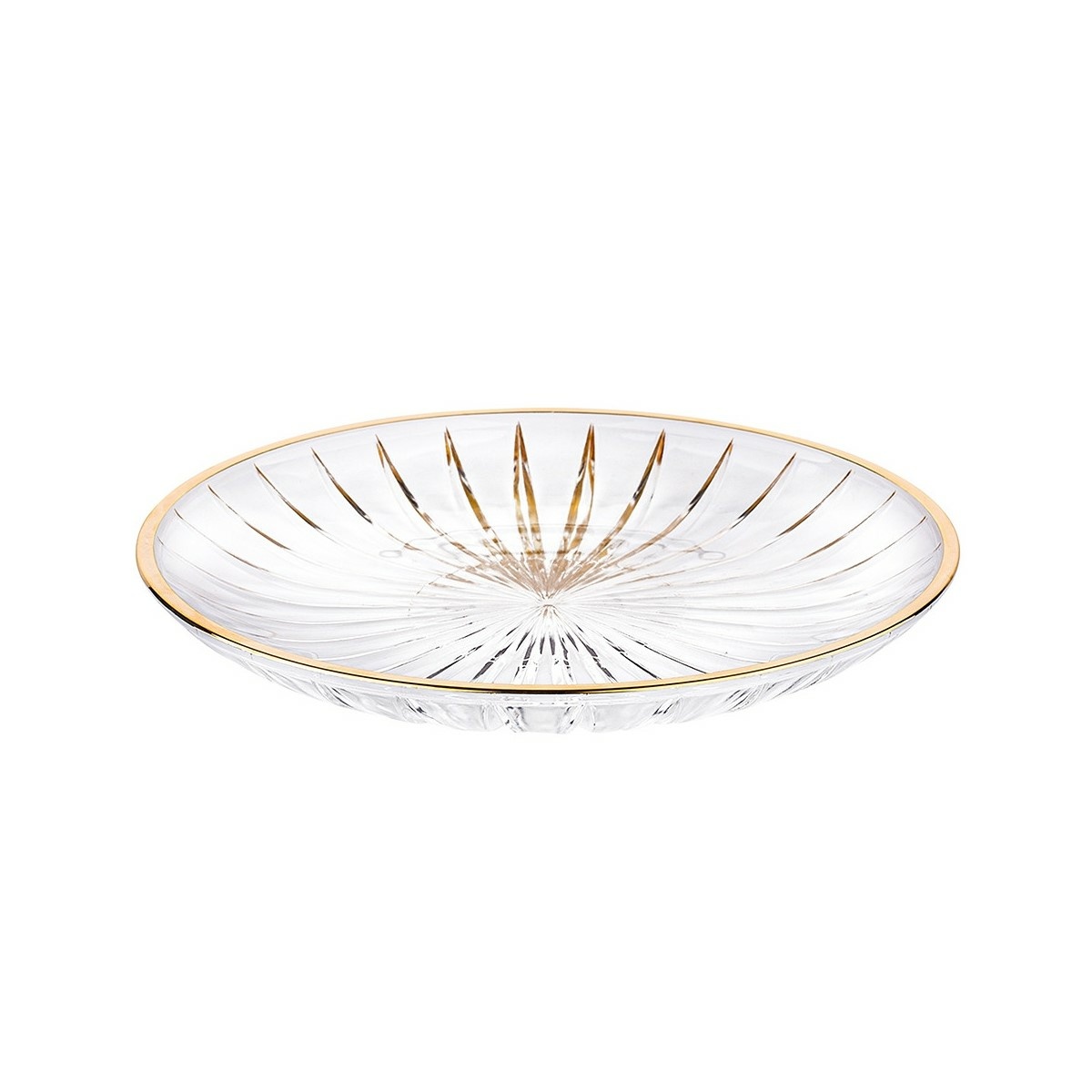 Obrázok Altom Plytký sklenený tanier Venus gold, 25 cm